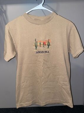 Arizona Desert Embroidered Tee - light brown